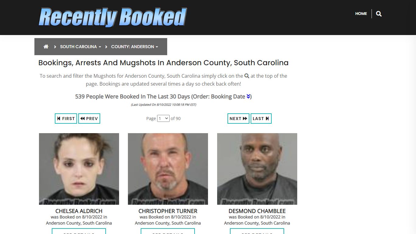 Recent bookings, Arrests, Mugshots in Anderson County ...